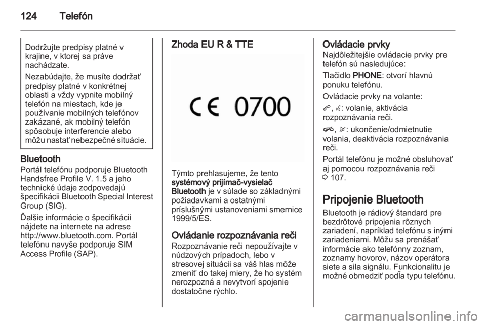 OPEL CASCADA 2013.5  Návod na obsluhu informačného systému (in Slovak) 