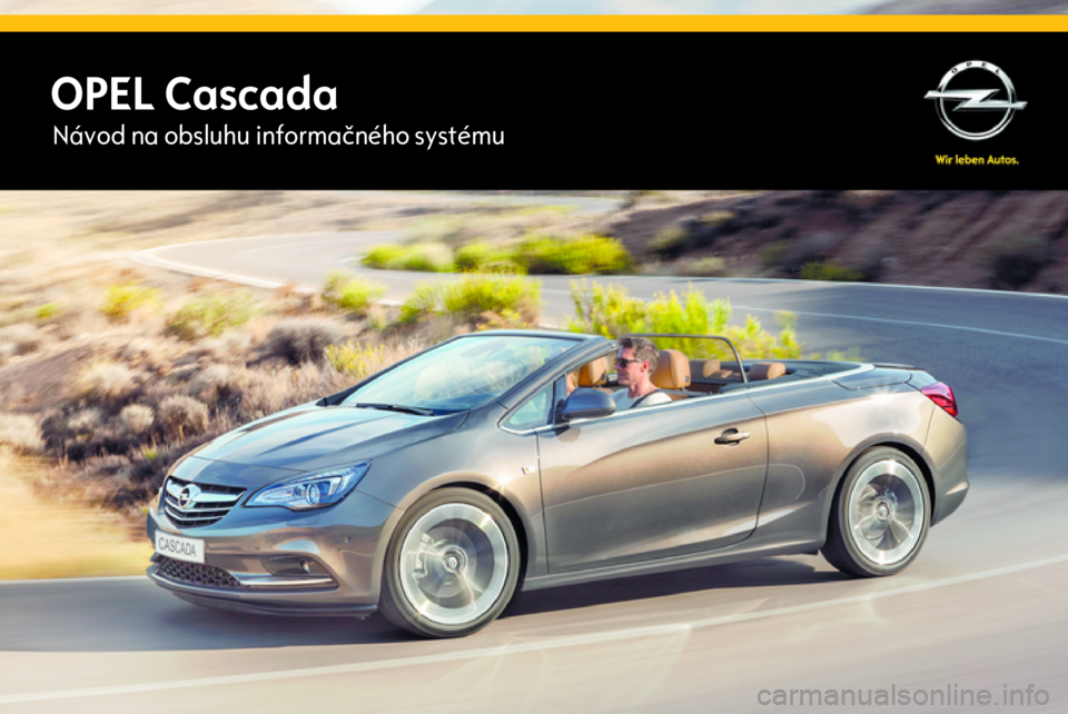 OPEL CASCADA 2015  Návod na obsluhu informačného systému (in Slovak) 