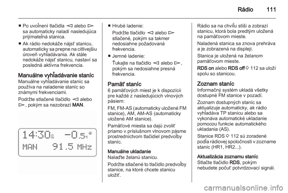 OPEL COMBO 2011  Návod na obsluhu informačného systému (in Slovak) 