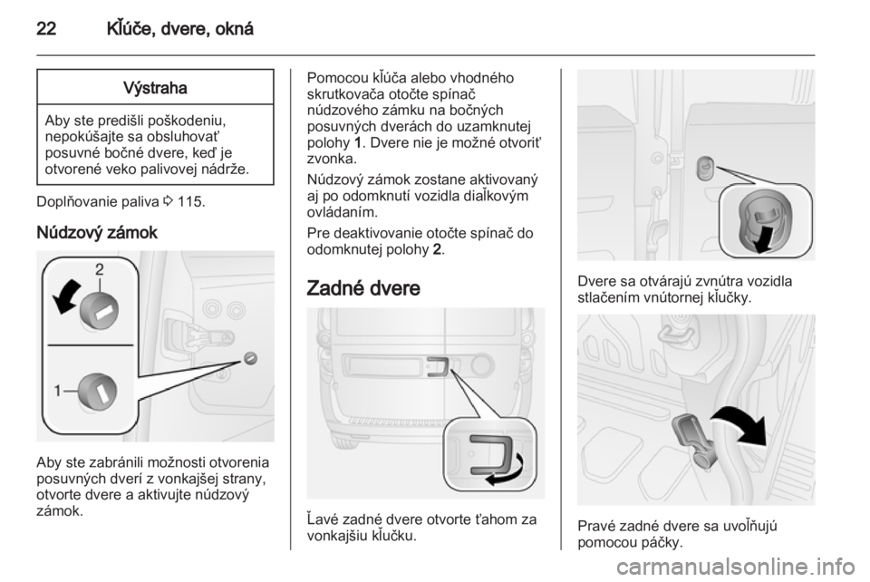 OPEL COMBO D 2013  Používateľská príručka (in Slovak) 