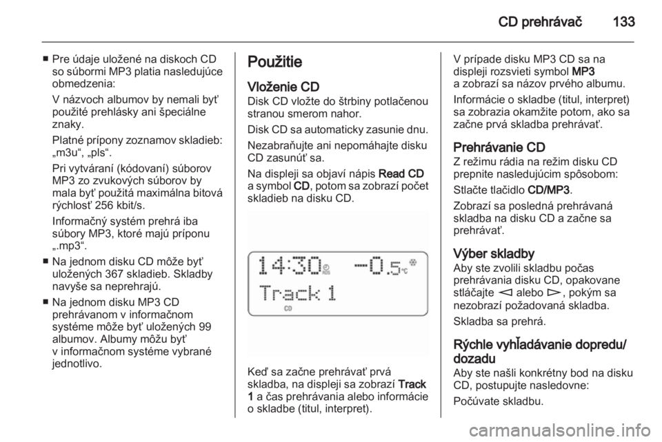 OPEL CORSA 2010.5  Návod na obsluhu informačného systému (in Slovak) 