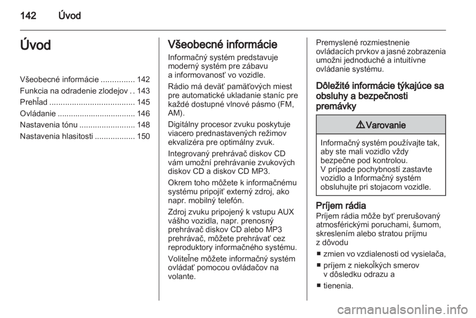 OPEL CORSA 2010.5  Návod na obsluhu informačného systému (in Slovak) 