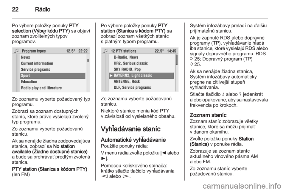 OPEL CORSA 2010.5  Návod na obsluhu informačného systému (in Slovak) 