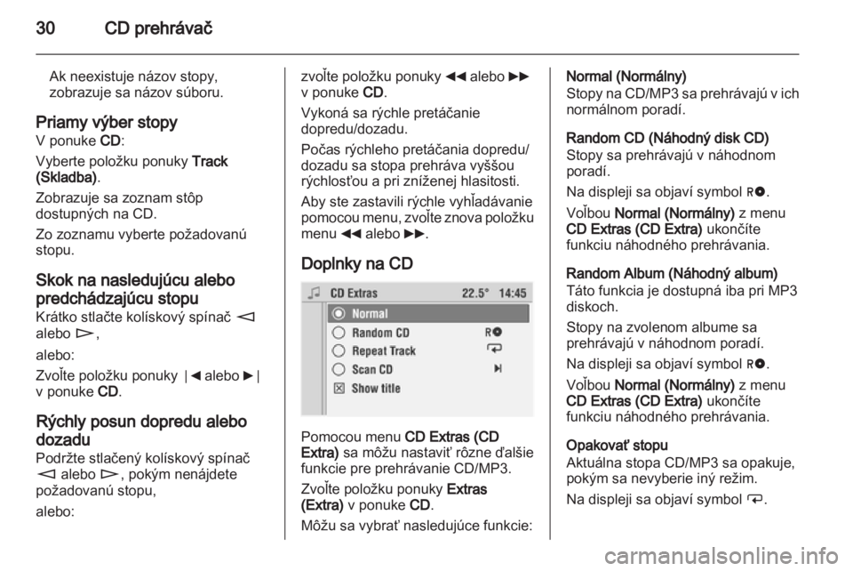 OPEL CORSA 2010.5  Návod na obsluhu informačného systému (in Slovak) 