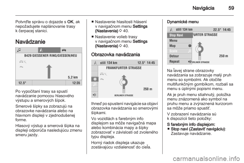 OPEL CORSA 2010.5  Návod na obsluhu informačného systému (in Slovak) 