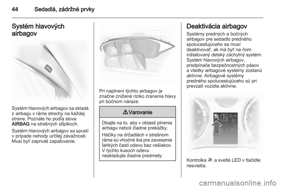 OPEL CORSA 2012  Používateľská príručka (in Slovak) 