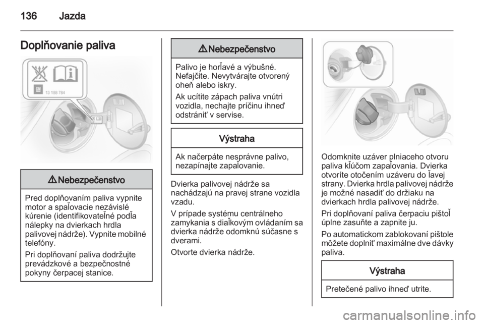 OPEL CORSA 2013  Používateľská príručka (in Slovak) 