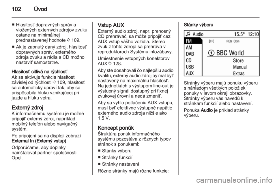 OPEL CORSA 2013.5  Návod na obsluhu informačného systému (in Slovak) 