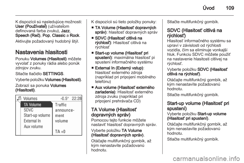 OPEL CORSA 2013.5  Návod na obsluhu informačného systému (in Slovak) 