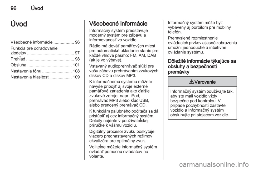 OPEL CORSA 2013.5  Návod na obsluhu informačného systému (in Slovak) 
