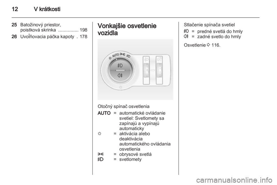 OPEL INSIGNIA 2012  Používateľská príručka (in Slovak) 