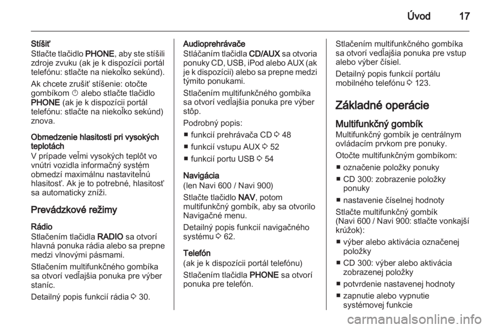 OPEL INSIGNIA 2013.5  Návod na obsluhu informačného systému (in Slovak) 