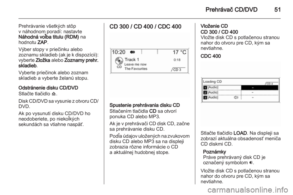 OPEL MERIVA 2011  Návod na obsluhu informačného systému (in Slovak) 