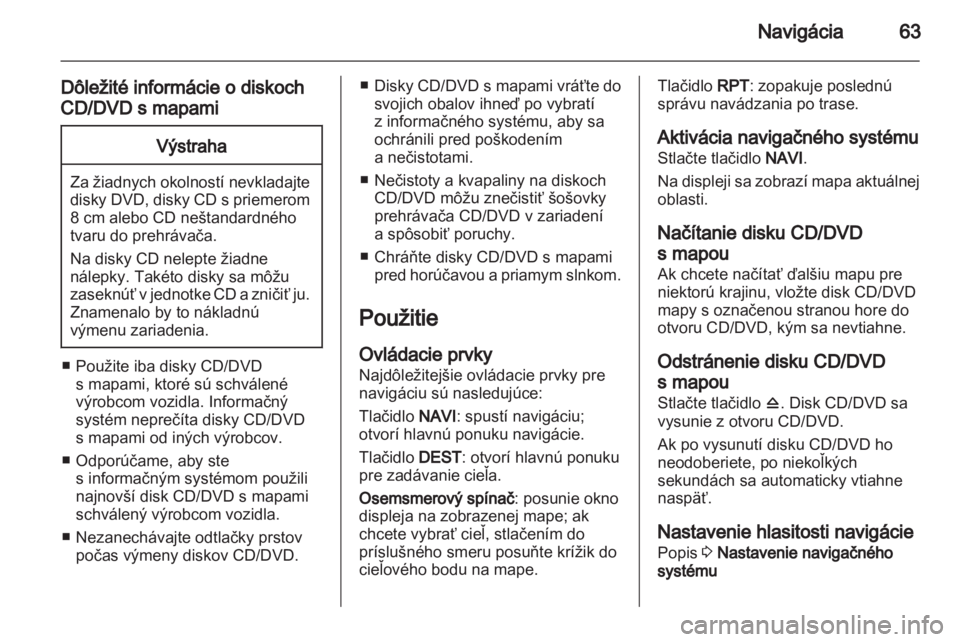 OPEL MERIVA 2011  Návod na obsluhu informačného systému (in Slovak) 