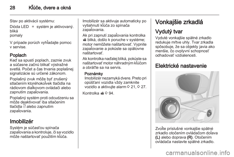 OPEL MERIVA 2011  Používateľská príručka (in Slovak) 