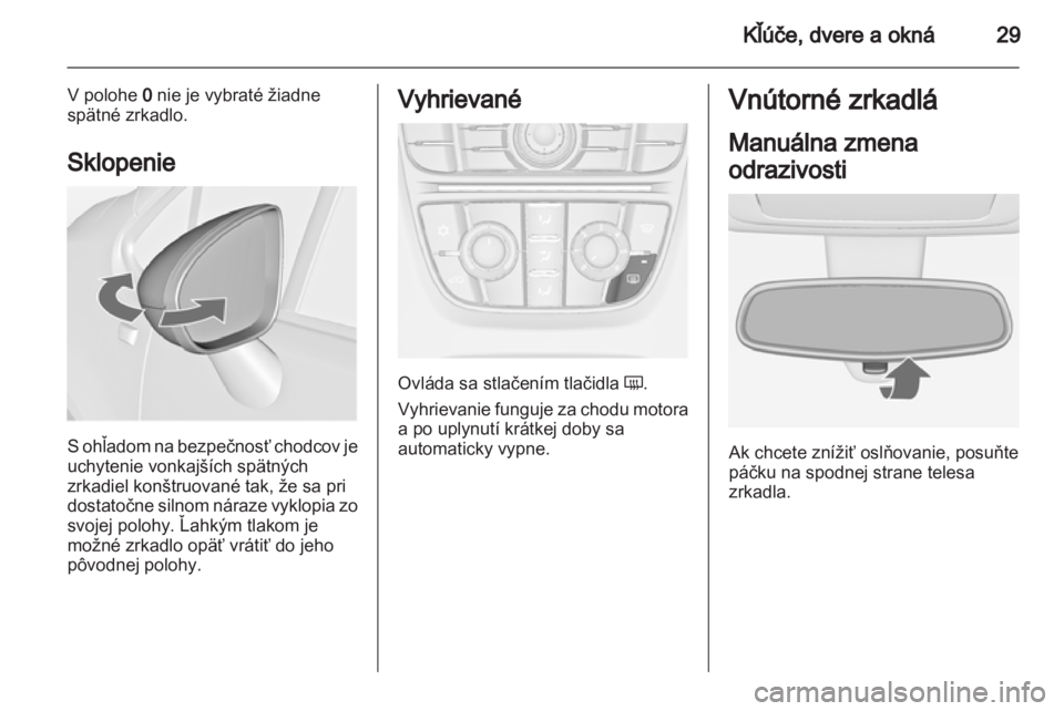 OPEL MERIVA 2011  Používateľská príručka (in Slovak) 