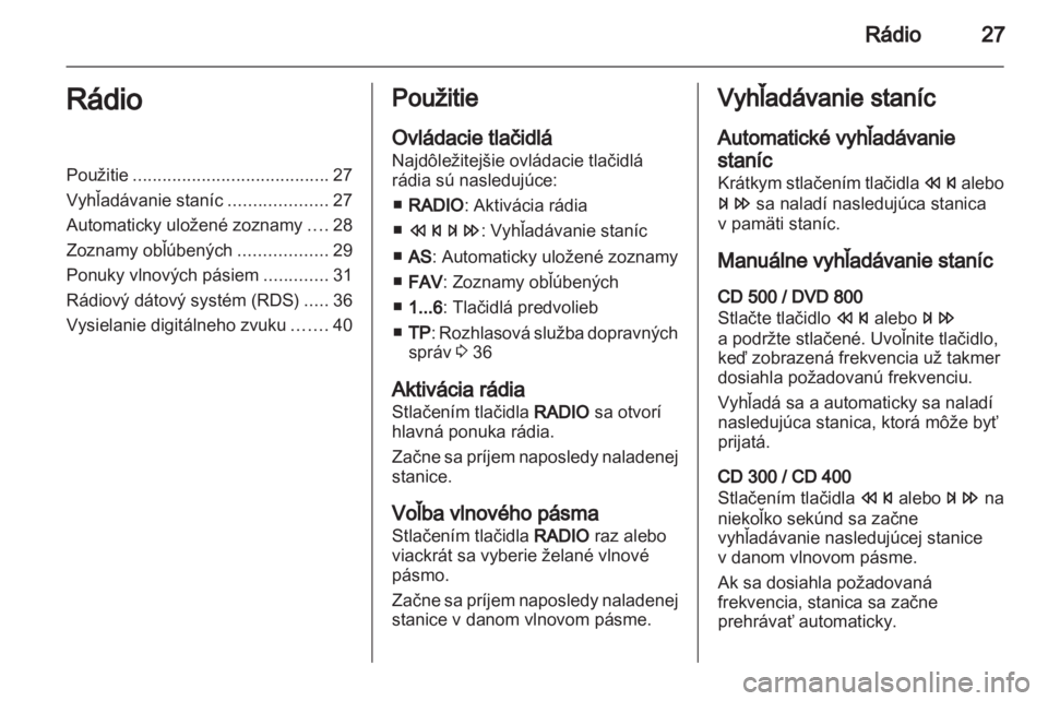 OPEL MERIVA 2011.5  Návod na obsluhu informačného systému (in Slovak) 