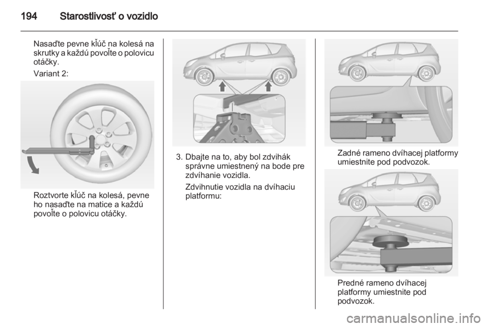 OPEL MERIVA 2012.5  Používateľská príručka (in Slovak) 