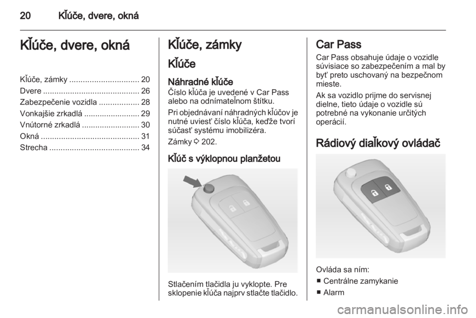 OPEL MERIVA 2012.5  Používateľská príručka (in Slovak) 