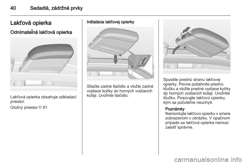 OPEL MERIVA 2012.5  Používateľská príručka (in Slovak) 