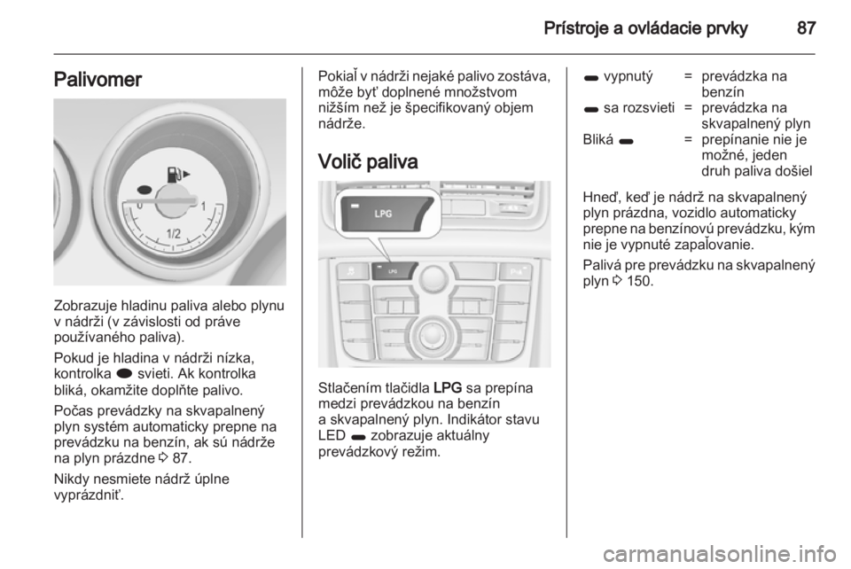 OPEL MERIVA 2012.5  Používateľská príručka (in Slovak) 