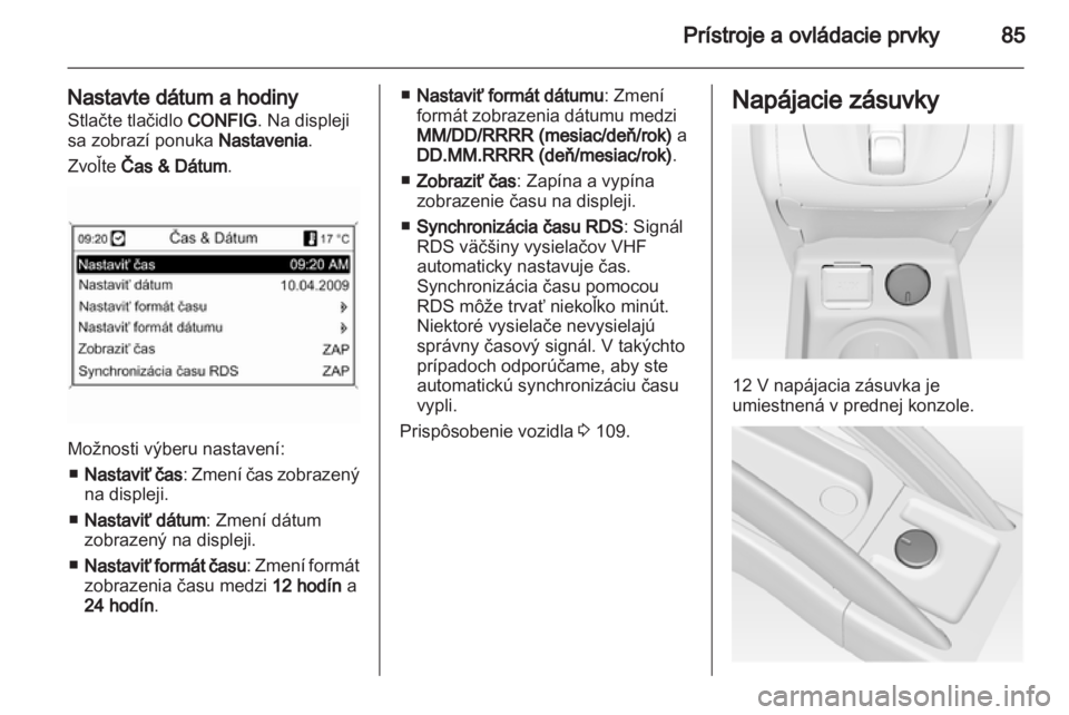 OPEL MERIVA 2013  Používateľská príručka (in Slovak) 