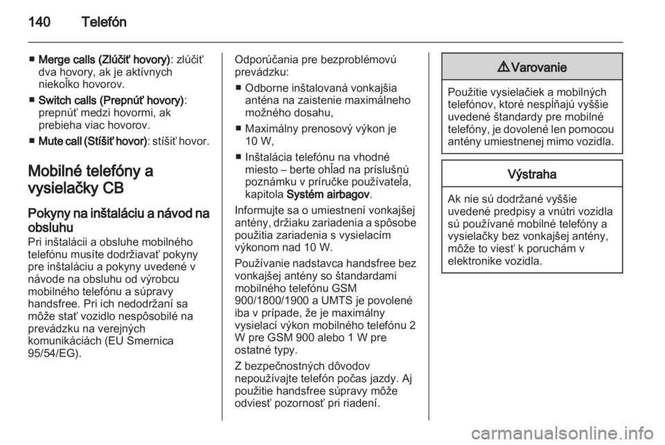 OPEL MERIVA 2013.5  Návod na obsluhu informačného systému (in Slovak) 