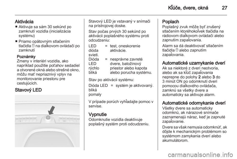 OPEL MOKKA 2013  Používateľská príručka (in Slovak) 