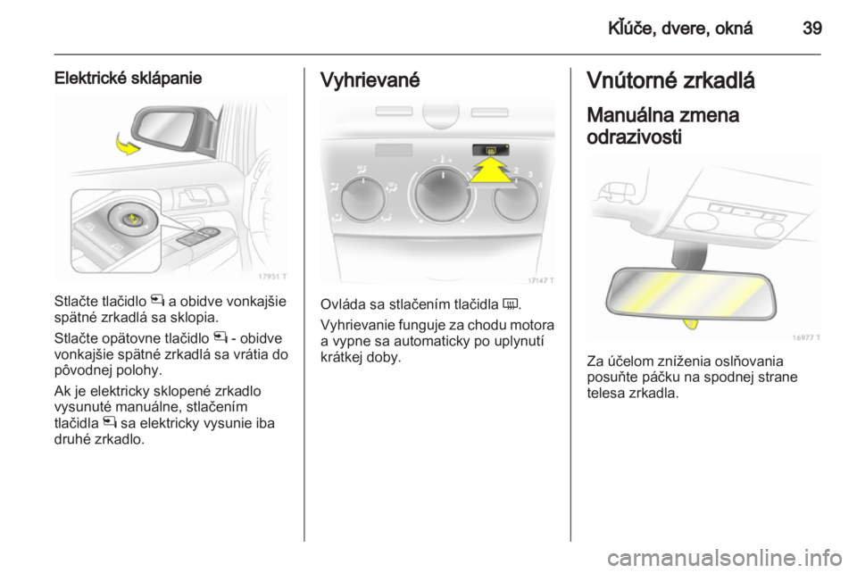 OPEL ZAFIRA 2011  Používateľská príručka (in Slovak) 