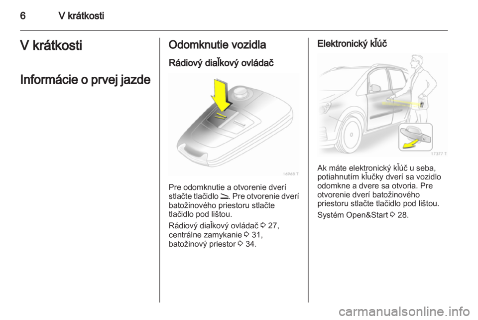 OPEL ZAFIRA 2012  Používateľská príručka (in Slovak) 