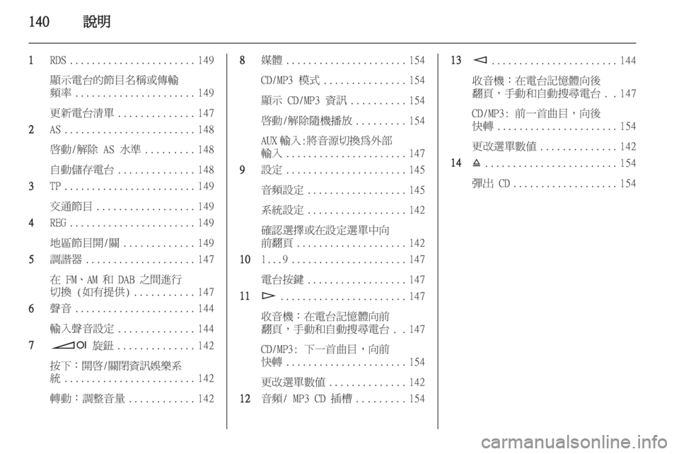 OPEL CORSA 2013 車載資訊娛樂系統手冊 (in Taiwanese) OPEL CORSA 2013 車載資訊娛樂系統手冊 (in Taiwanese)