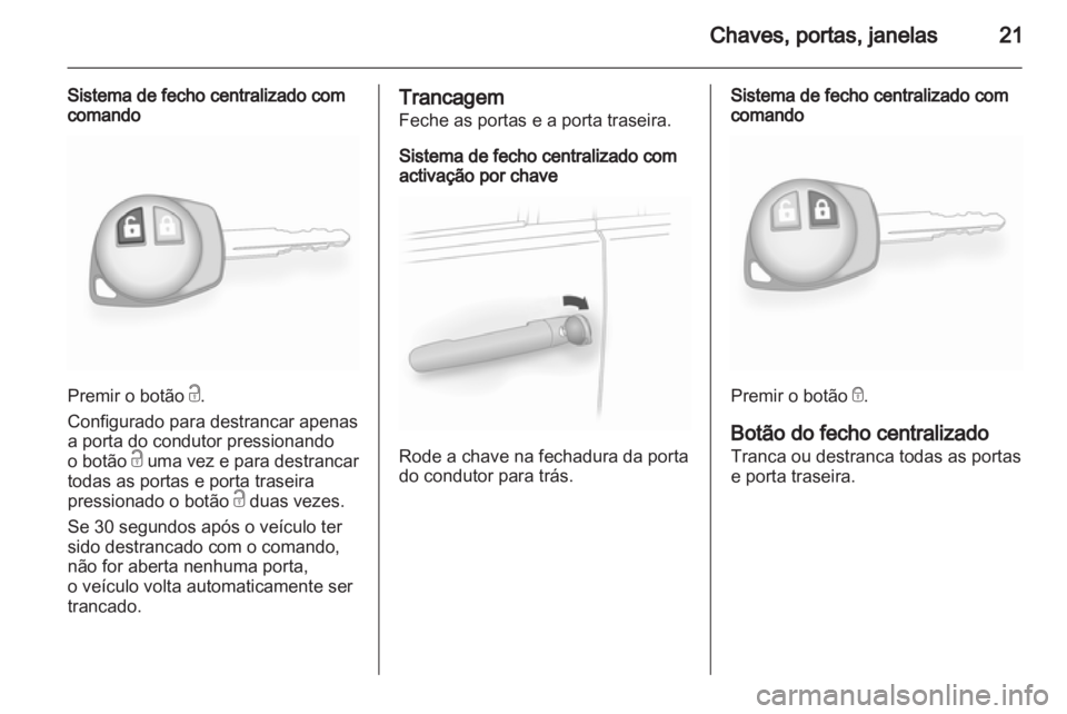 OPEL AGILA 2011  Manual de Instruções (in Portugues) 