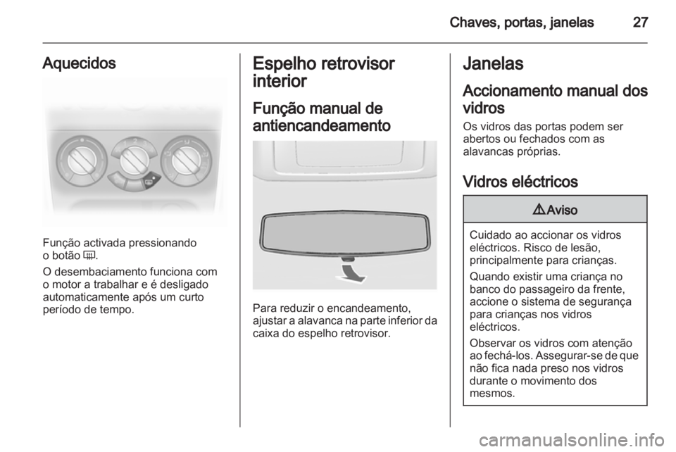 OPEL AGILA 2012  Manual de Instruções (in Portugues) 