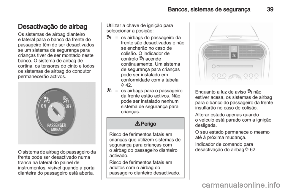 OPEL AGILA 2012  Manual de Instruções (in Portugues) 