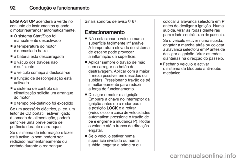 OPEL AGILA 2012 Manual de Instruções (in Portugues) OPEL AGILA 2012 Manual de Instruções (in Portugues)