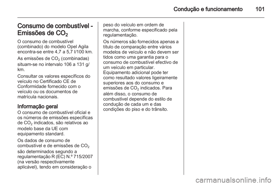OPEL AGILA 2012.5  Manual de Instruções (in Portugues) 