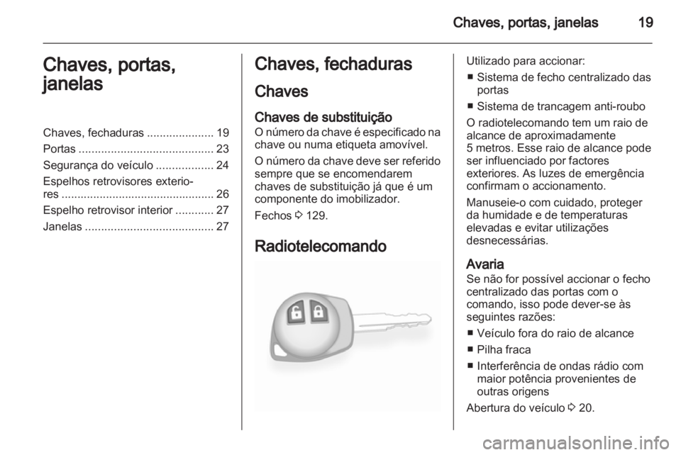 OPEL AGILA 2012.5  Manual de Instruções (in Portugues) 