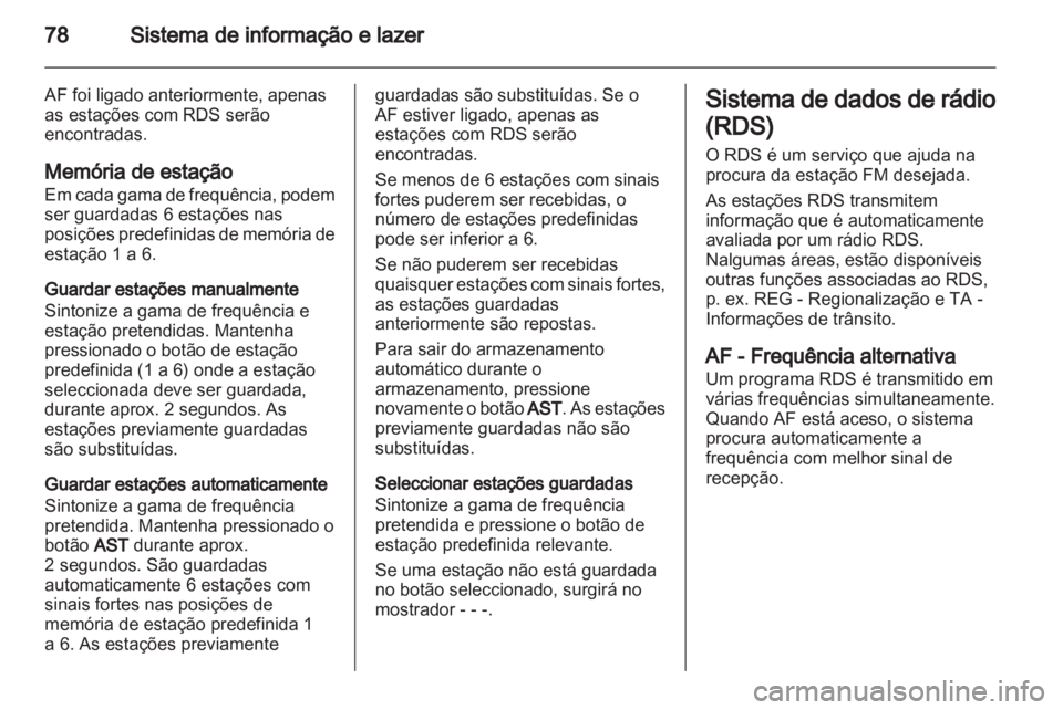 OPEL AGILA 2012.5  Manual de Instruções (in Portugues) 