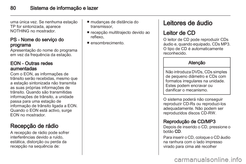 OPEL AGILA 2012.5  Manual de Instruções (in Portugues) 