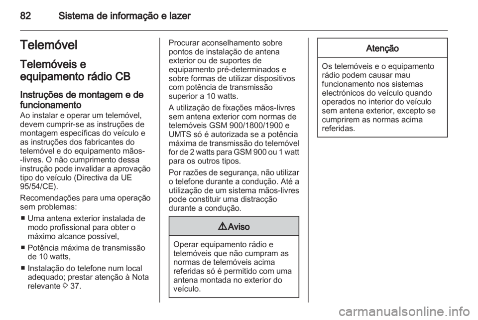 OPEL AGILA 2012.5  Manual de Instruções (in Portugues) 