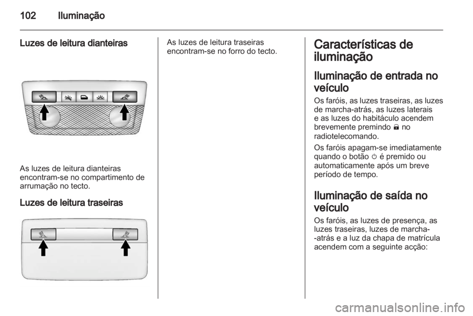 OPEL AMPERA 2012 Manual de Instruções (in Portugues) OPEL AMPERA 2012 Manual de Instruções (in Portugues)