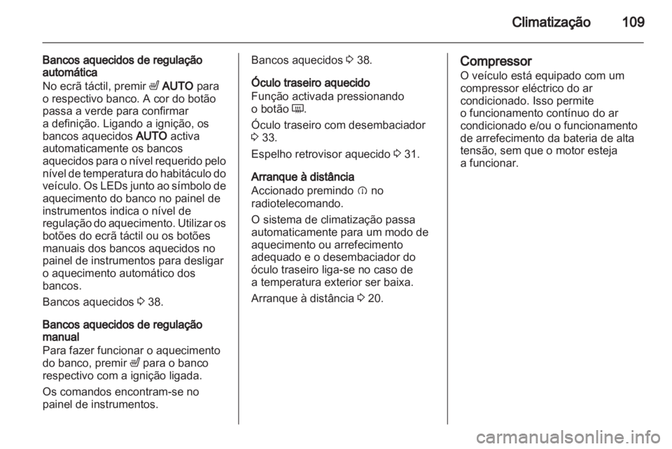 OPEL AMPERA 2012 Manual de Instruções (in Portugues) OPEL AMPERA 2012 Manual de Instruções (in Portugues)