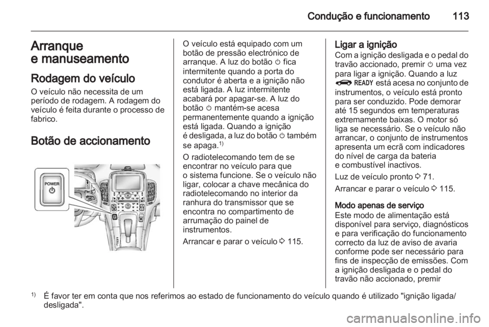 OPEL AMPERA 2012  Manual de Instruções (in Portugues) 