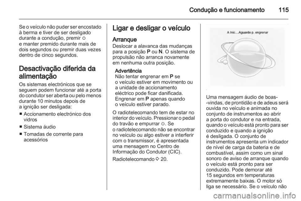 OPEL AMPERA 2012  Manual de Instruções (in Portugues) 
