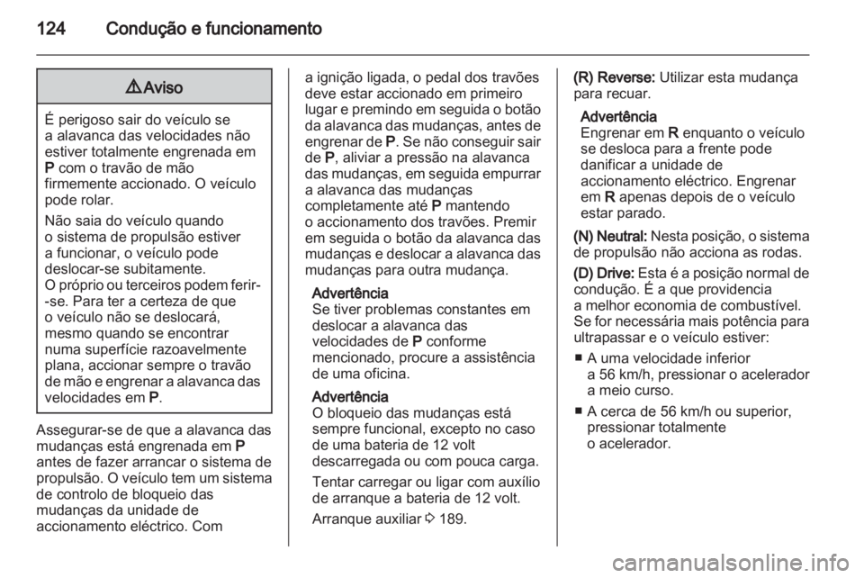 OPEL AMPERA 2012  Manual de Instruções (in Portugues) 