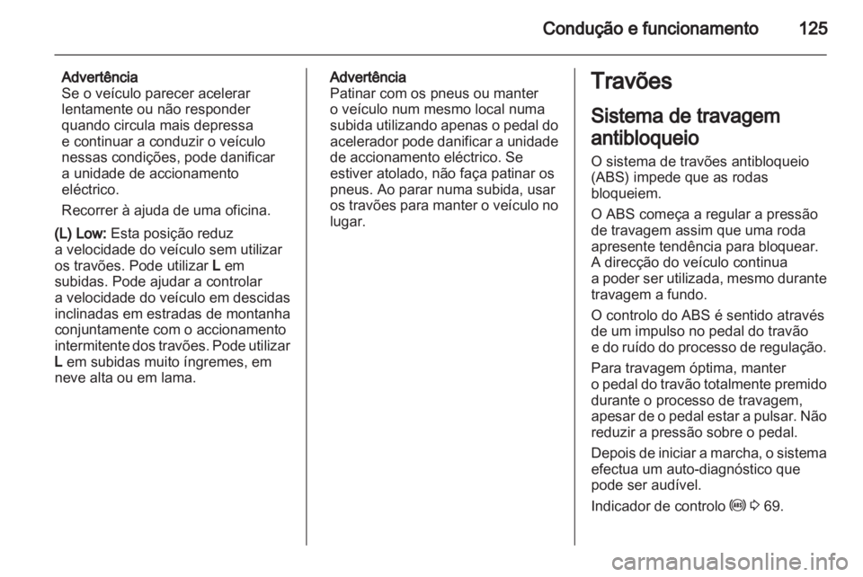 OPEL AMPERA 2012  Manual de Instruções (in Portugues) 