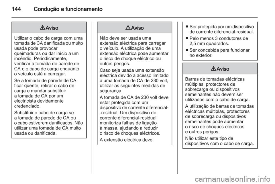 OPEL AMPERA 2012 Manual de Instruções (in Portugues) OPEL AMPERA 2012 Manual de Instruções (in Portugues)