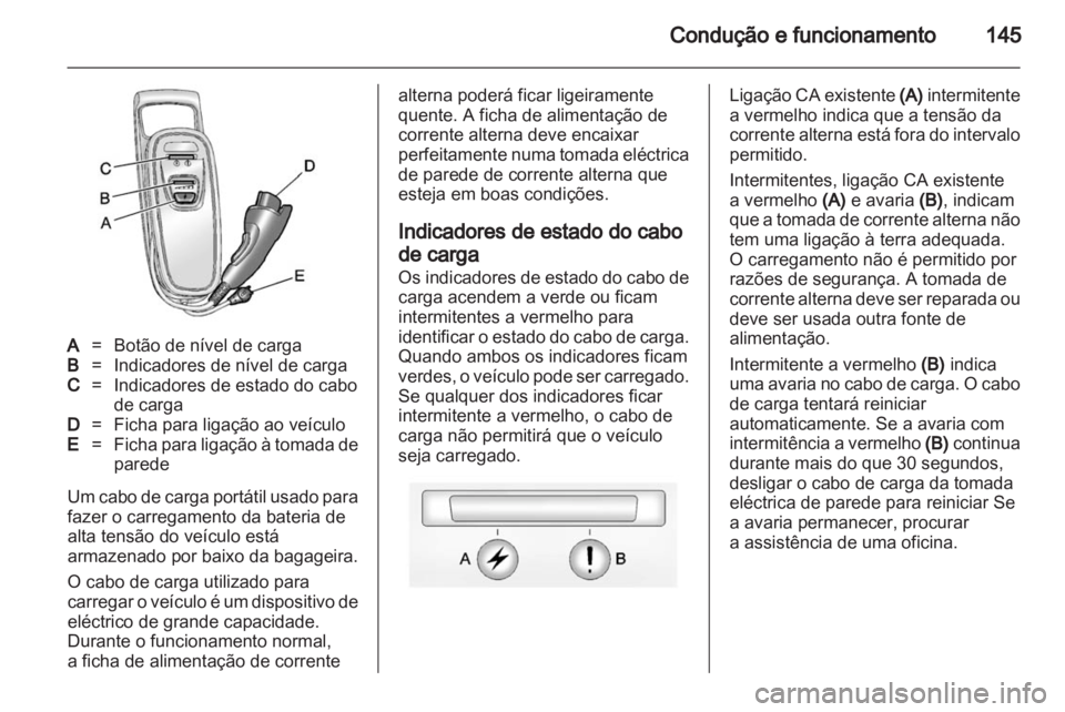 OPEL AMPERA 2012 Manual de Instruções (in Portugues) OPEL AMPERA 2012 Manual de Instruções (in Portugues)