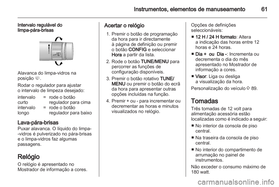 OPEL AMPERA 2012 Manual de Instruções (in Portugues) OPEL AMPERA 2012 Manual de Instruções (in Portugues)