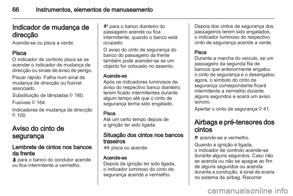 OPEL AMPERA 2012 Manual de Instruções (in Portugues) OPEL AMPERA 2012 Manual de Instruções (in Portugues)
